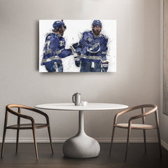 Brayden Point & Nikita Kucherov Canvas Art – Tampa Bay Lightning Wall Decor