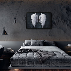 Banksy Angel Wings Canvas Wall Art Decor - Urban Street Art Poster
