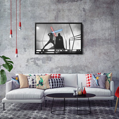 Star Wars - Darth Vader vs Luke Skywalker Fight Canvas Wall Art Decor