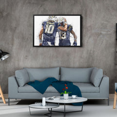 Justin Herbert & Keenan Allen Canvas Art – Los Angeles Chargers Wall Decor