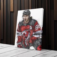 Jack Hughes Canvas Art – New Jersey Devils Wall Decor