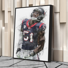 Will Anderson Jr. Canvas Art – Houston Texans Wall Decor