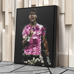Carlos Alcaraz Canvas Print – Iconic Tennis Wall Art for Man Cave or Home
