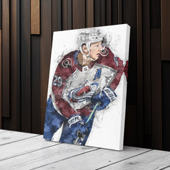 Nathan MacKinnon Canvas Art – Colorado Avalanche Wall Decor