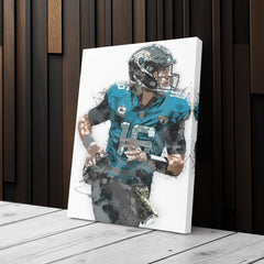 Trevor Lawrence Canvas Art – Jacksonville Jaguars Wall Decor
