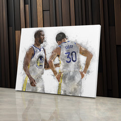 Stephen Curry & Chris Paul Canvas Art – Golden State Warriors Wall Decor