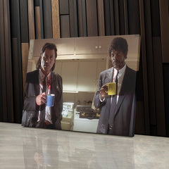 Pulp Fiction Coffee Scene Canvas – Tarantino Movie Wall Art