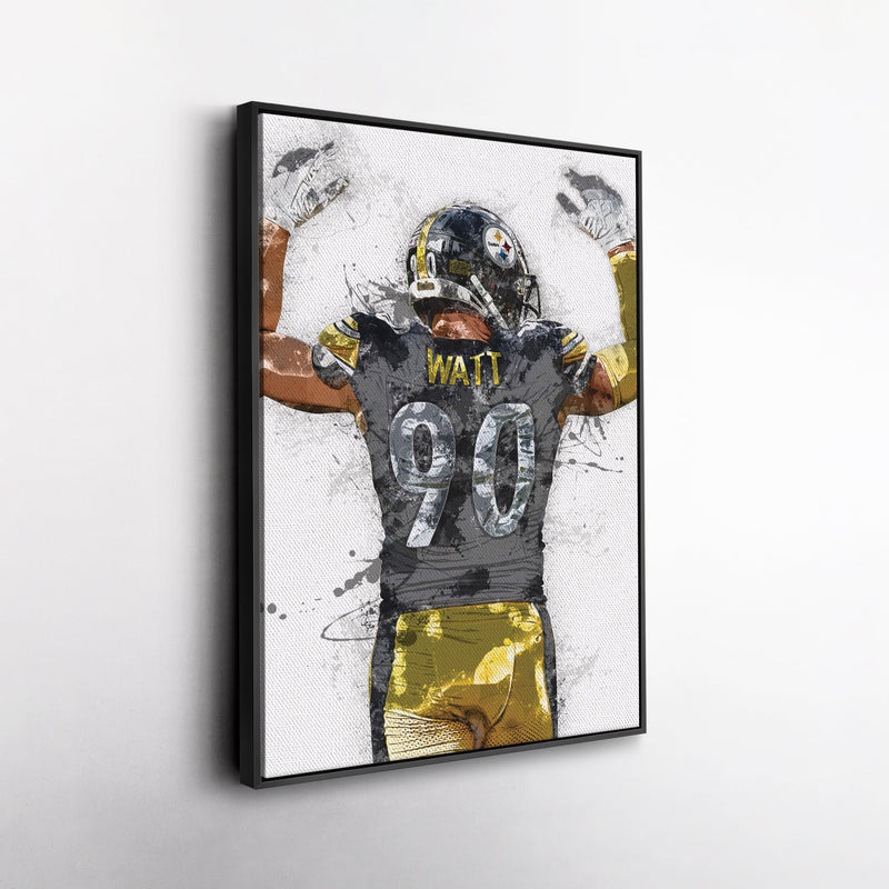 T.J. Watt Canvas Art – Pittsburgh Steelers Wall Decor