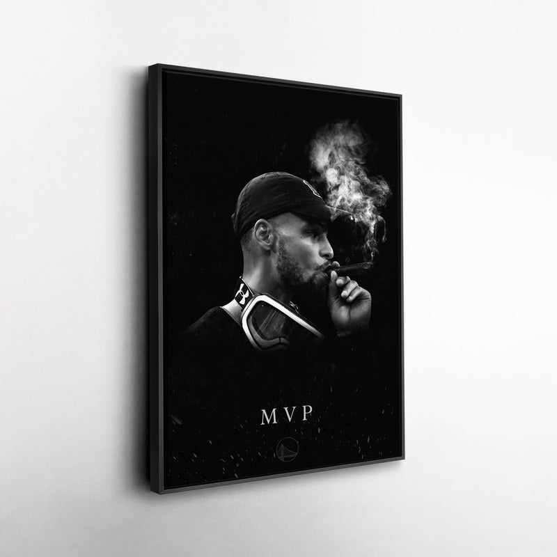 Stephen Curry Cigar Canvas – NBA Champion Wall Art