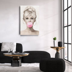 Brigitte Bardot Canvas Print – French Actress Wall Art for Home, Studio, or Salon