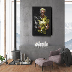 Rafael Nadal Canvas Print – Iconic Tennis Wall Art for Man Cave or Home