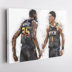 Kevin Durant & Devin Booker Canvas Art – Phoenix Suns Wall Decor
