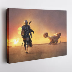 The Mandalorian Movie Poster Canvas Art - Star Wars Home Decor