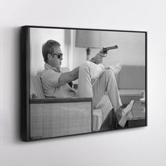 Steve McQueen's Revolver Canvas Art - Classic Movie Wall Decor Print
