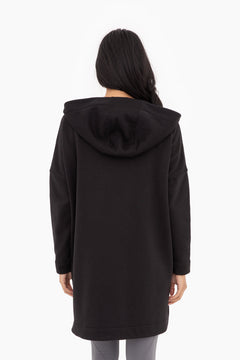 Cozy Comfort Zip Up Hoodie Jacket Black