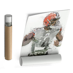 Deshaun Watson Canvas Art – Cleveland Browns Wall Decor